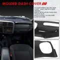Front Upper Dash Board Panel Cover Cap Overlay Compatible With Chevy S10 Blazer Pickup Gmc S15 Jimmy Sonoma Bravada 98-02 Black