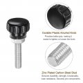 Uxcell 4 Set M8 X 40mm Male Thread Knurled Knobs Thumb Screws With Nuts Washers Clamping Knob Grip 25mm Plastic Head Hand