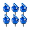 Blue Billet Aluminum Hard Top Quick Removal Fastener Thumb Screw Integrated D Ring Compatible With Jeep Wrangler Jk 2007-2018