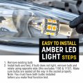 Pilot Automotive Il-1156a-15-am Amber 15-smd Led Stop Tail Light Bulb 2 Piece