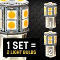 Pilot Automotive Il-1156a-15-am Amber 15-smd Led Stop Tail Light Bulb 2 Piece