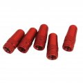 Iljilu 5pcs Bicycle Presta Wheel Rims Tyre Stem Air Valve Caps Dust Cover Red