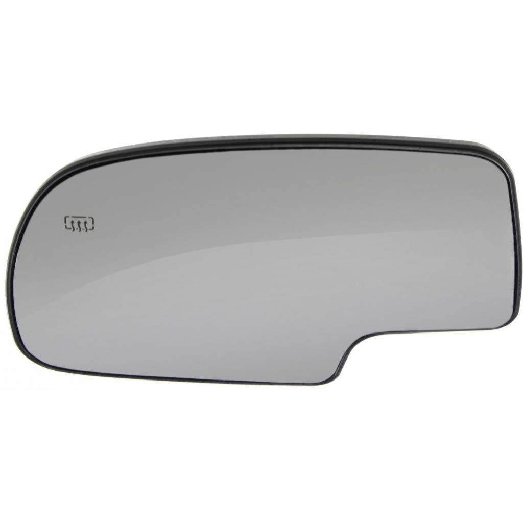 Heated Driver Side Mirror Glass For Chevy Silverado 1500 2500 3500 1999 To 2006 Flat With Backing Plate Fits 88986362 Gm1324108