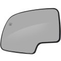 Heated Driver Side Mirror Glass For Chevy Silverado 1500 2500 3500 1999 To 2006 Flat With Backing Plate Fits 88986362 Gm1324108