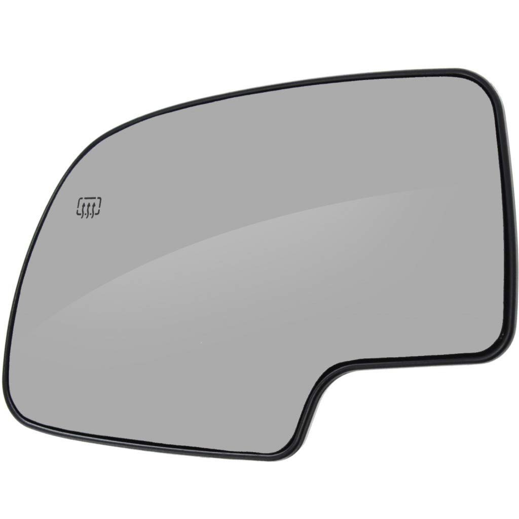 Heated Driver Side Mirror Glass For Chevy Silverado 1500 2500 3500 1999 To 2006 Flat With Backing Plate Fits 88986362 Gm1324108