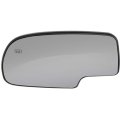 Heated Driver Side Mirror Glass For Chevy Silverado 1500 2500 3500 1999 To 2006 Flat With Backing Plate Fits 88986362 Gm1324108