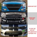 Hecasa Front Lower Grille Grill Compatible With 2015-2021 Dodge Charger Srt Scat Pack Daytona 68394592aa W 2 Side Bezels Black