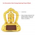 Solar Energy Prayer Wheel Fydun Tibetan Tibet Buddhist Spinning For Car Interior Decoration