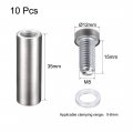 Uxcell 1 2 Dia X 1-9 16 12x40mm Standoff Screws Wall Mount Sign Holders Acrylic Glass Nails 10pcs