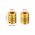 Uxcell 5pcs 10mm To 12mm Aluminum Alloy Shaft Coupling L31xd25 Flexible Coupler For Encoders And Motors Golden