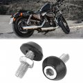 Uxcell Car Silver Tone Black Hex Head License Plate Bolts Screws 4 Pcs