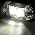 Side Marker Light 5pcs White Fish Shape Trailer Lamp Stop Turn Tail Fit For Boats Truck Pickups Flush Mount Waterproof Lights