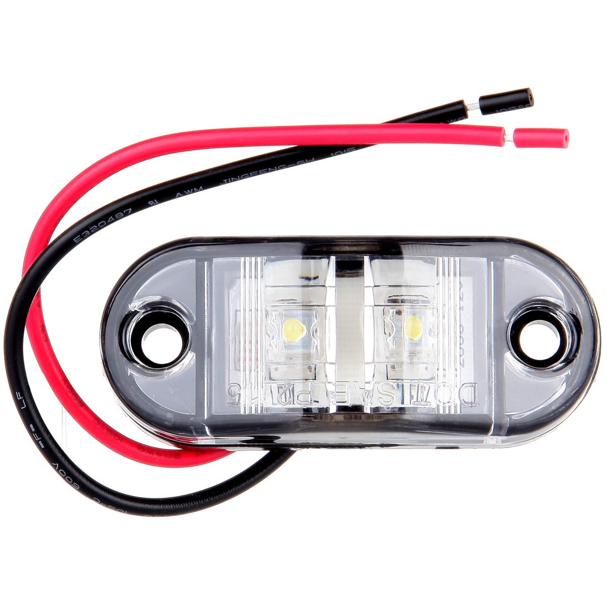 Side Marker Light 5pcs White Fish Shape Trailer Lamp Stop Turn Tail Fit For Boats Truck Pickups Flush Mount Waterproof Lights