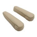 Center Console Seat Armrest Cover 2pc Left And Right Front For Toyota Sequoia 2001 2007 Tan Synthetic Leather Replacement Type 