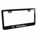 Ipick Image For Cadillac Logo In 3d On Real Carbon Fiber Finish Abs Plastic License Plate Frame Is Official Licensed