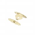 Uxcell Wood Case Box Hasp 29x19mm Antique Latches Hook Yellow 20 Pcs