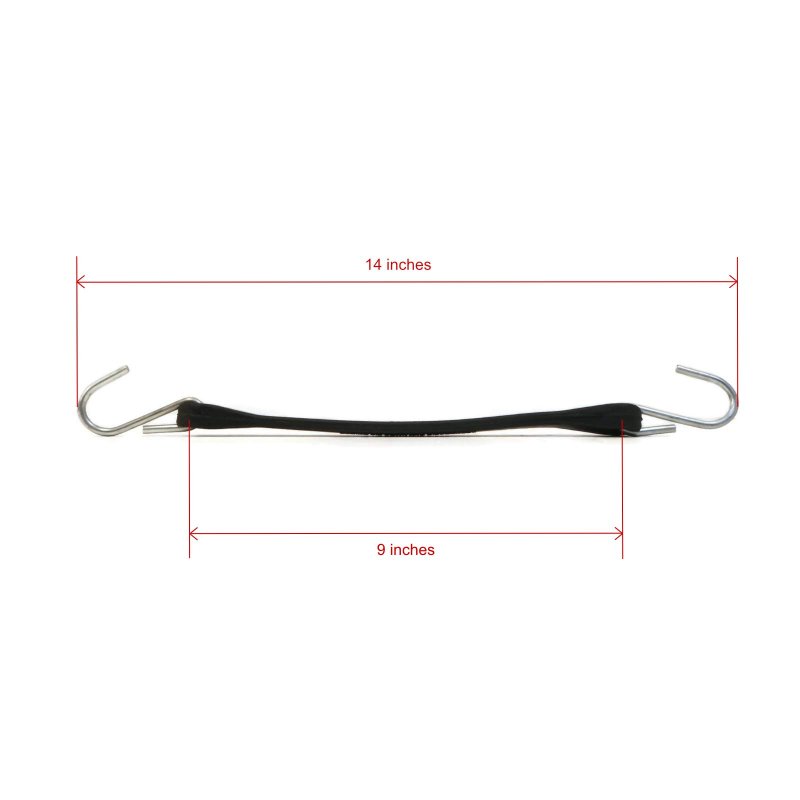 The Rop Shop 20 9 Rubber Tarp Straps Heavy Duty Black Epdm Multi-purpose Tie Down Stretch