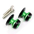 Mc Motoparts Twall 10mm Cnc Swingarm Spools For Kle 650 2008-2014 09 10 11 12 13 14 Green 