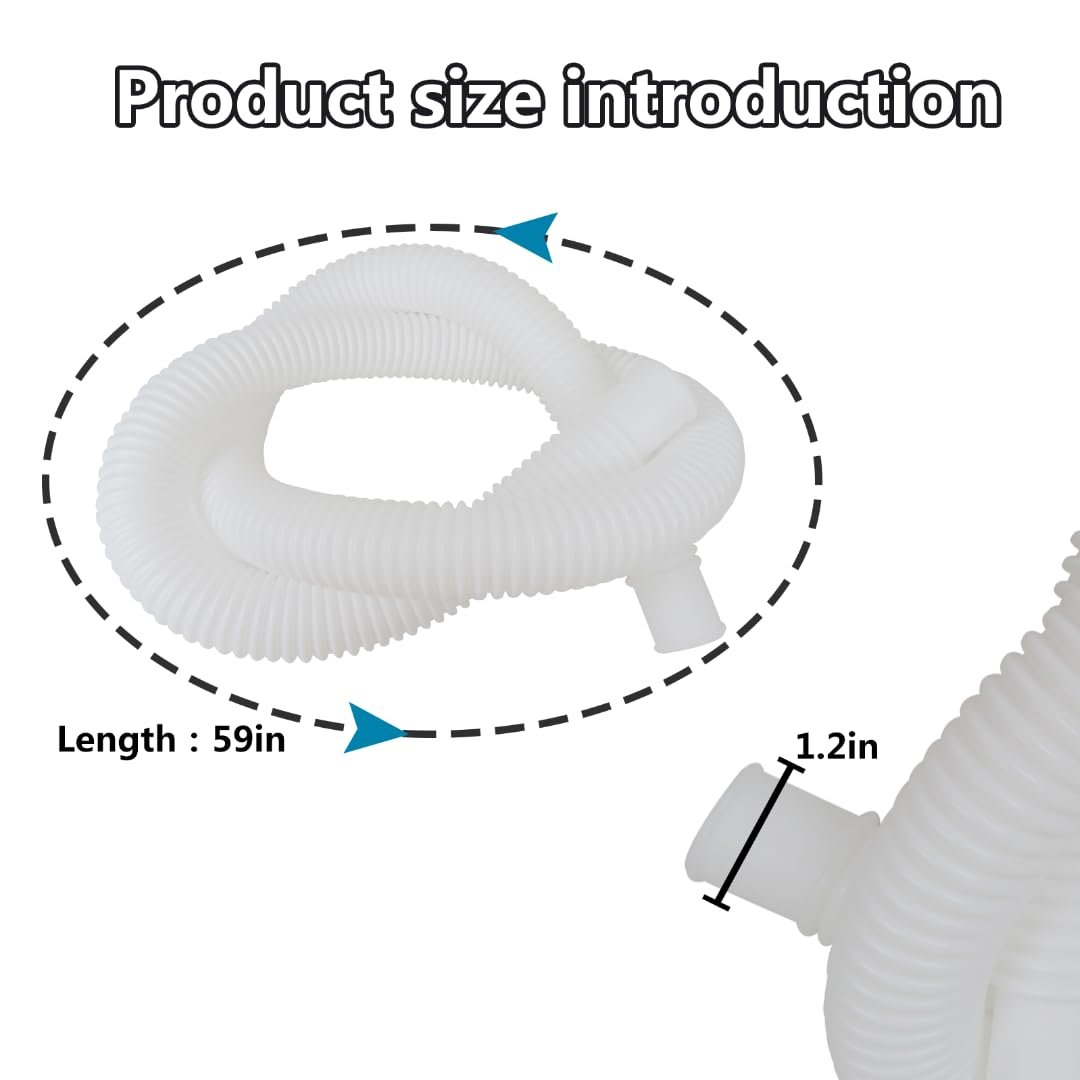 2 Pack Pool Pump Replacement Hose 1 25 Diameter 59 Long Filter Hoses For Intexx 607 637