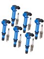 Ena Set Of 6 Blue Ignition Coil Pack And Platinum Spark Plug For Dodge Jeep Mitsubishi Dakota Durango Commander Grand Cherokee 