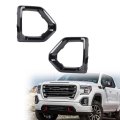 2-pack Front Fog Light Cover Black Driver Passenger Side Replacement For Sierra Denali Slt 2019-2021 