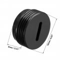 Uxcell Carbon Brush Holder Caps 16mm O D 8mm Thickness Motor Cover Plastic Fitting Thread Black 2pcs