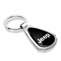Ipick Image For Jeep Black Dome Chrome Metal Teardrop Key Chain Keychain Official Licensed