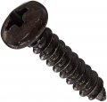 Steel Sheet Metal Screws 0408abppbz Black Zinc Plated Pan Head Phillips Drive Type Ab 4-24 Thread Size 1 2 In Length Pack Of 