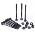 Minho M8-1 25 X 90mm Flange Head Bolts In Carbon Steel Material Flange Hexagon Screws Come With Nuts Black Oxide Finish Plated 