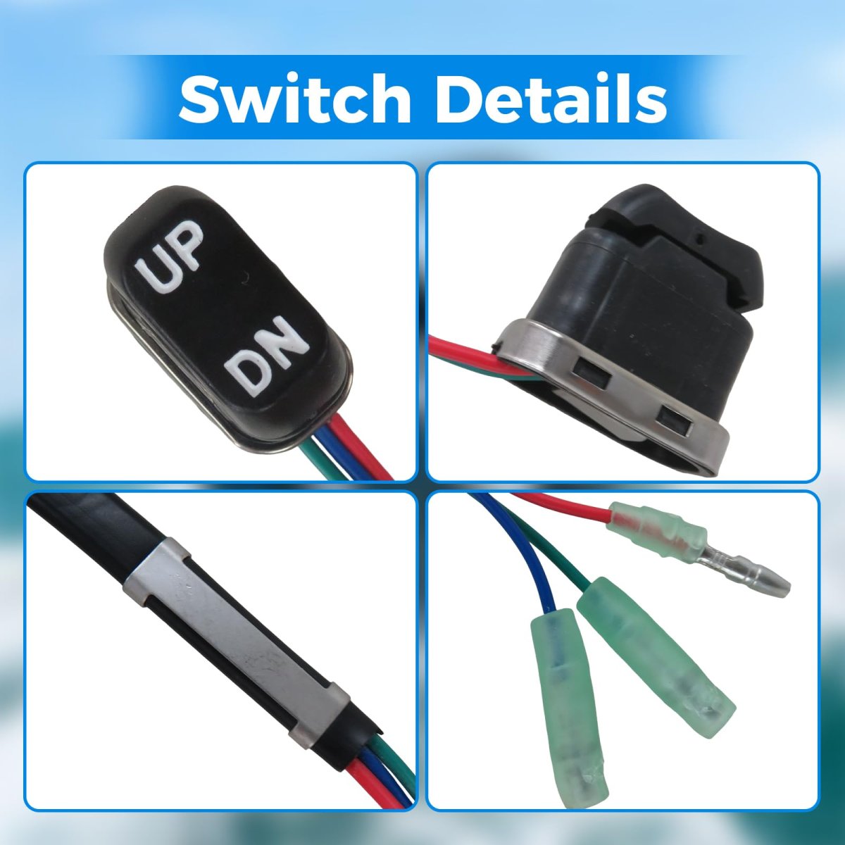 Outboard Trim Tilt Switch 87-18286a26 87-18286a2 For Mercury Mariner Remote Control Box Rocker Replaces 87-18286a43 87-16991a1