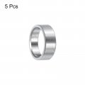 Uxcell 5pcs Stainless Steel Spacer 12mm Bore X 15mm Od 6mm Length Screw Standoff Bushing Plain Finish Round Metal For Id Screws