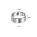 Uxcell 5pcs Stainless Steel Spacer 12mm Bore X 15mm Od 6mm Length Screw Standoff Bushing Plain Finish Round Metal For Id Screws