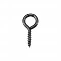 0 07 X0 6 Screw Eye Hooks Self Tapping Screws Screw-in Hanger Eye-shape Black 50pcs For Tie-downs Lifting And Securing Cables 