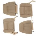 4 Pcs Tan Cloth Seat Cover Front Driver And Passenger Side Bottom Top Lean Back Replacement For F150 2011-2014 
