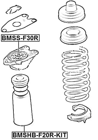 Boot With Jounce Bumper Rear Shock Absorber Kit Febest Bmshb-f20r-kit 31337