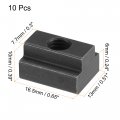 Uxcell M6 Thread T Slot Nuts Alloy Steel Black Oxide Finish Grade 8 Tapped Through T-nuts Furniture 10pcs