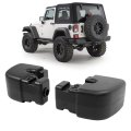 Rear Bumper Corner End Caps For 1997-2006 Jeep Wrangler Pair Black Hdpe Plastic Replacement Bl3799 Fits Sahara Rubicon 