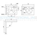 Nema 11 Stepper Motor Alloy Steel Mounting Bracket St-m3 For Geared Motors Powder Coated With Extra Holes 