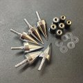 Httmt Mt218-002a- Universal Chrome Motorcycle Spike Bolts With Mounting Parts Compatible Windscreen Fairings License Plate