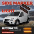 Hecasa Front Led Side Marker Light For 2010-2013d Transit Connect Replacement For 9t1z15a201b 9t1z15a201c Smoke Lens Amber 2