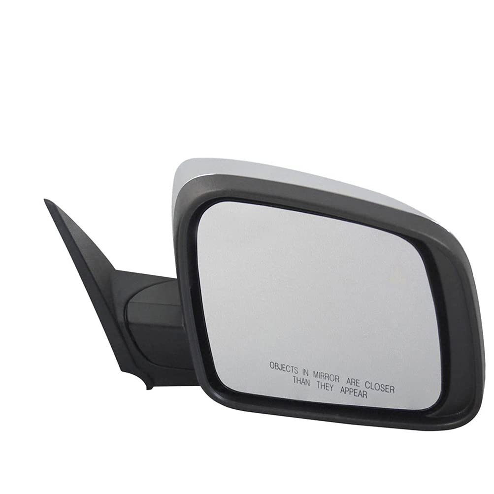 Black Passenger Side View Mirror Metallic Finish With Power Adjustment Manual Folding Heated Compatible For 2011-2018 Dodge