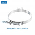 Uxcell T-bolt Hose Clamps 6pcs Working Range 132-140mm 201 Stainless Steel Bolt Intake Intercooler Fo Clamp Tube