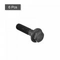 Uxcell M10x40mm Hex Flange Bolts 6pcs 10 9 Grade Carbon Steel Hexagon Head Screws