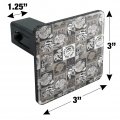 Superman Grey Pattern Tow Trailer Hitch Cover Plug Insert