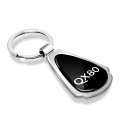 Ipick Image For Infiniti Qx80 Black Dome Chrome Metal Teardrop Key Chain Keychain Official Licensed