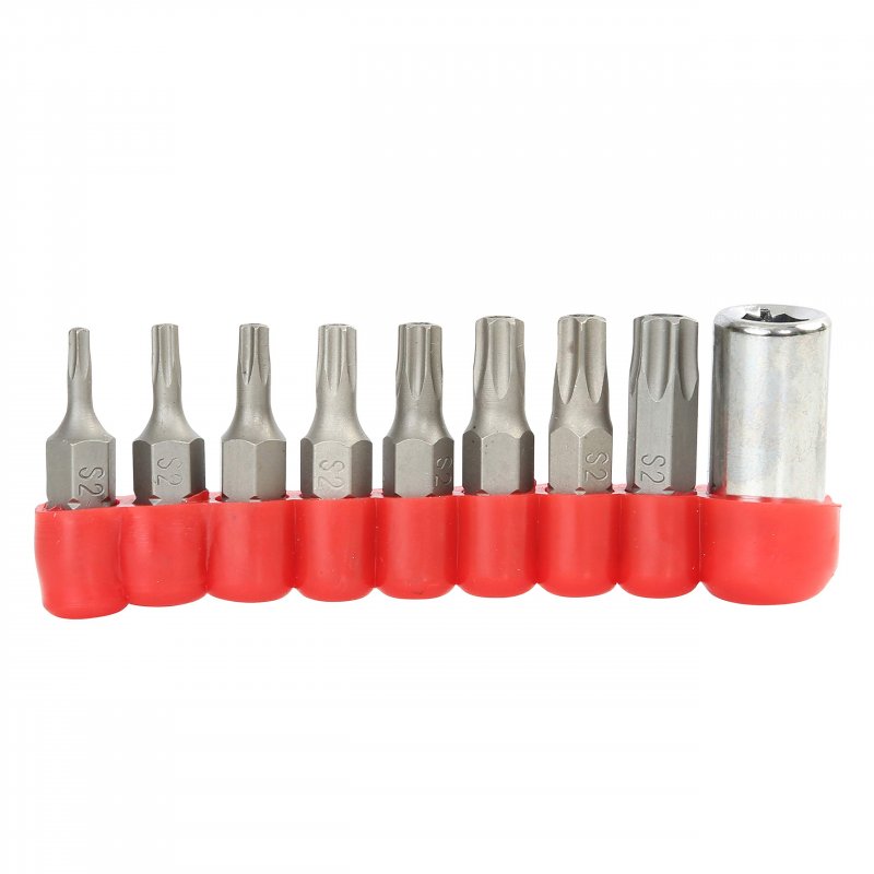 Oemtools 25006 Nine-piece 1 4 Inch Tamper Resistant Star Bit Set