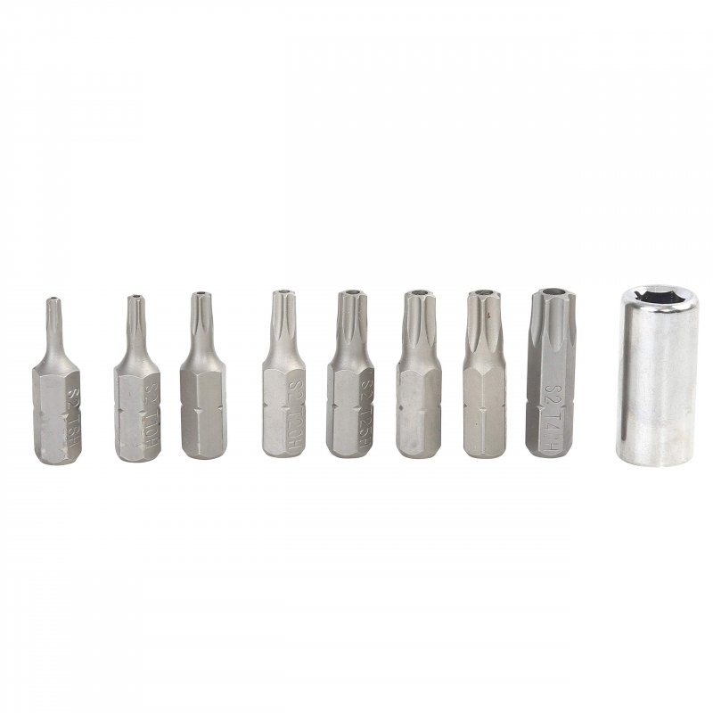 Oemtools 25006 Nine-piece 1 4 Inch Tamper Resistant Star Bit Set