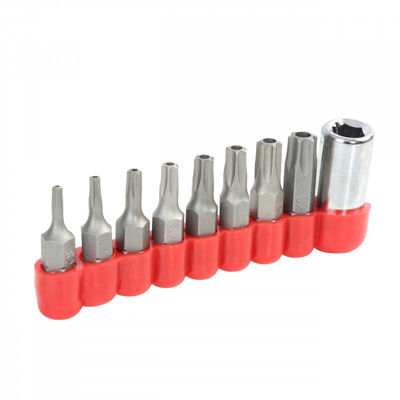 Oemtools 25006 Nine-piece 1 4 Inch Tamper Resistant Star Bit Set