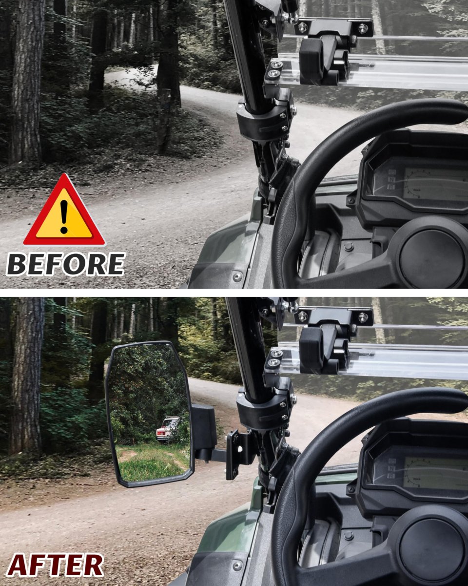 Adjustable Side Mirrors For Honda Pioneer 700-2 700-4 2014-2025 Accessories Exterior Wider Foldable Rearview Mirror With