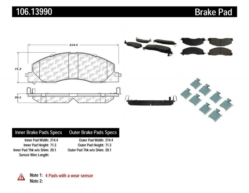 Centric 106 13990 Front Brake Pad